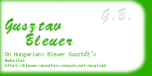 gusztav bleuer business card